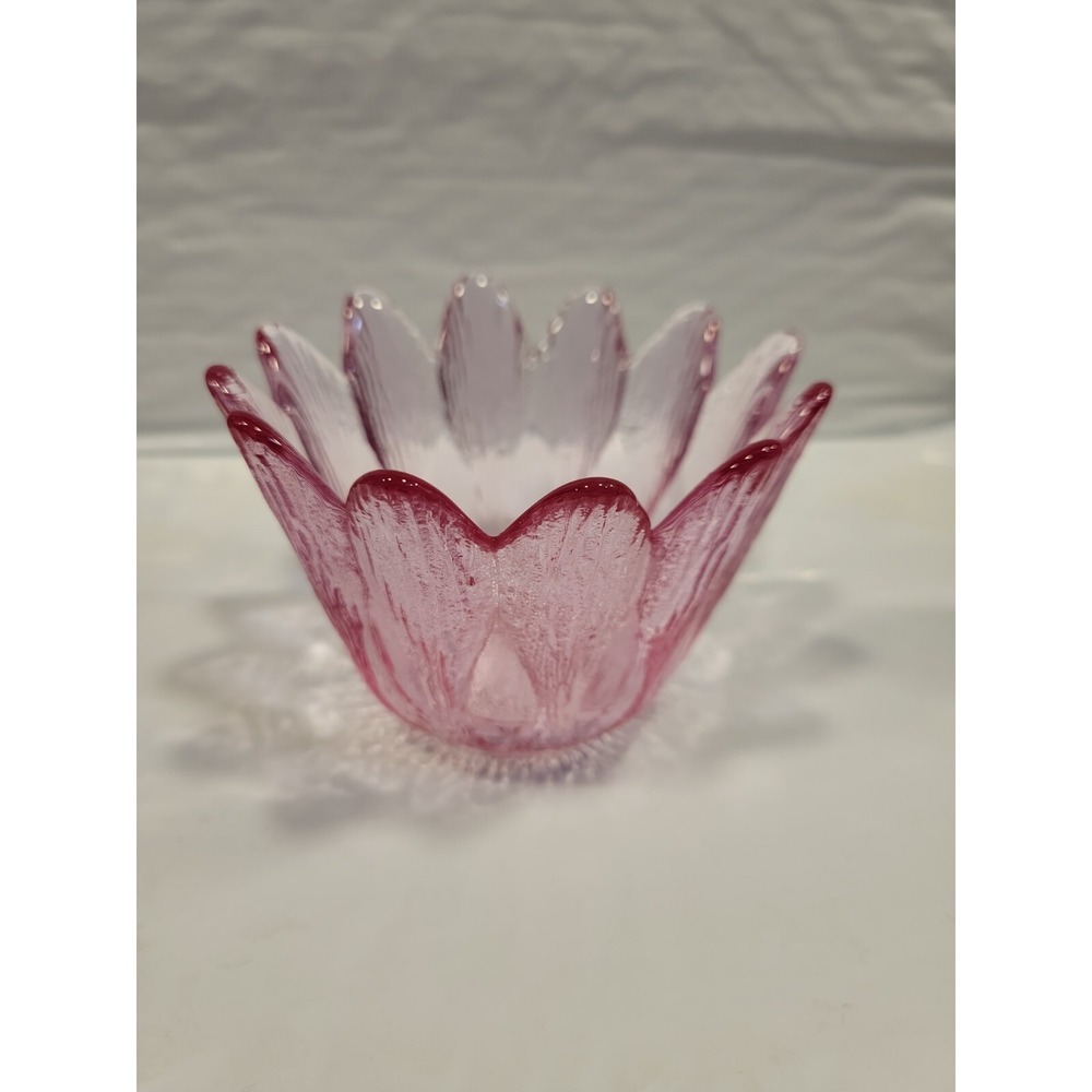 Murano Lavorazione Arte candy dish Petal Scalloped Texture Made in  Italy